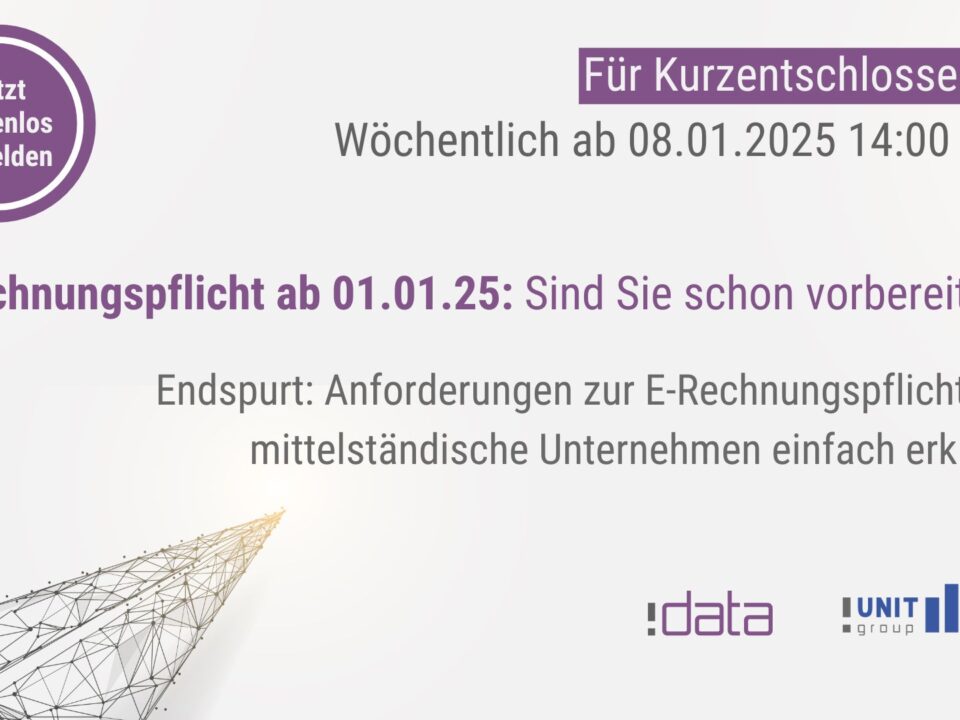 Webinar E-Rechnungspflicht